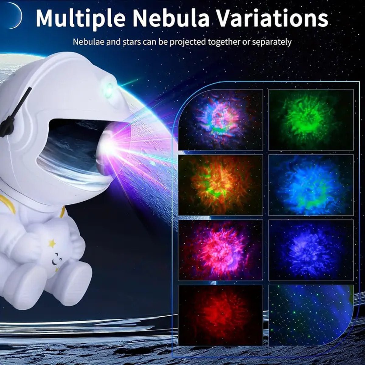 Astronaut Galaxy RGB Projector – Room Ambience Light